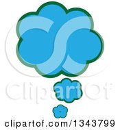 Blue Speech Or Thought Balloon Chat App Icon Design Element