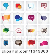 Poster, Art Print Of Speech Balloon Chat App Icon Design Elements 2