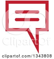 Poster, Art Print Of Red Speech Balloon Chat App Icon Design Element