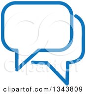 Poster, Art Print Of Blue Speech Balloon Chat App Icon Design Element 2