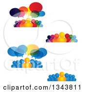 Poster, Art Print Of Groups Of People With Speech Balloons