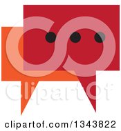 Poster, Art Print Of Red And Orange Speech Balloon Chat App Icon Design Element