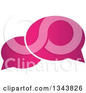Clipart Of A Pink Speech Balloon Chat App Icon Design Element Royalty Free Vector Illustration