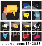Poster, Art Print Of Speech Balloon Chat App Icon Design Elements