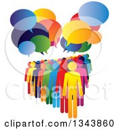 Poster, Art Print Of Colorful Group Of People With Speech Balloons 3
