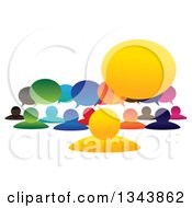 Poster, Art Print Of Colorful Group Of People With Speech Balloons 2