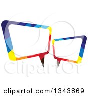 Poster, Art Print Of Colorful Speech Balloon Chat App Icon Design Element
