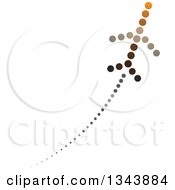 Clipart Of A Jet Made Of Brown And Black Dots With A Trail Royalty Free Vector Illustration by ColorMagic