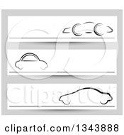 Poster, Art Print Of Car Website Banners Over Gray