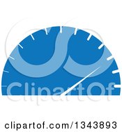 Clipart Of A Blue And White Car Spedometer Royalty Free Vector Illustration