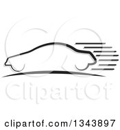 Poster, Art Print Of Black Car With Speed Trails