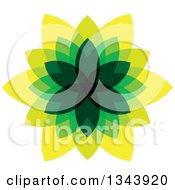 Poster, Art Print Of Green And Yellow Leaf Design