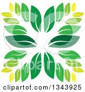 Poster, Art Print Of Green Leaf Design 3