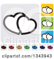 Poster, Art Print Of Rounded Corner Square Heart App Icon Design Elements