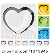 Poster, Art Print Of Rounded Corner Square Heart App Icon Design Elements 3