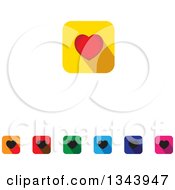 Poster, Art Print Of Rounded Corner Square Love Heart App Icon Design Elements