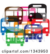 Poster, Art Print Of Colorful Buses