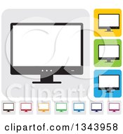 Poster, Art Print Of Rounded Corner Square Desktop Computer Or Tv Screen App Icon Design Elements 2