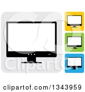 Poster, Art Print Of Rounded Corner Square Desktop Computer Or Tv Screen App Icon Design Elements 3
