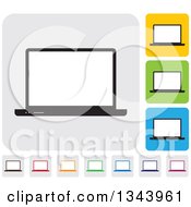 Poster, Art Print Of Rounded Corner Square Laptop Computer App Icon Design Elements