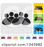 Clipart Of Rounded Corner Square Group App Icon Design Elements Royalty Free Vector Illustration