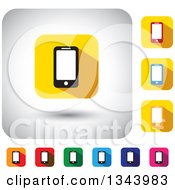 Poster, Art Print Of Rounded Corner Square Smart Cell Phone App Icon Design Elements
