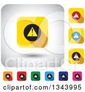 Rounded Corner Square Warning App Icon Design Elements