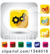 Poster, Art Print Of Rounded Corner Square Gear App Icon Design Elements 2