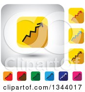 Clipart Of Rounded Corner Square Arrow App Icon Design Elements Royalty Free Vector Illustration