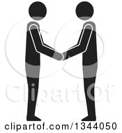 Clipart Of Black And White Men Engaged In A Hand Shake Royalty Free Vector Illustration by ColorMagic