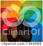 Poster, Art Print Of Background Of A Group Of Colorful Human Hands All In