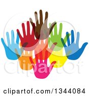 Poster, Art Print Of Group Of Colorful Human Hands