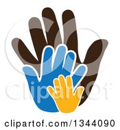 Poster, Art Print Of Child Hands Over A Parents Hand 2
