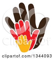 Poster, Art Print Of Child Hands Over A Parents Hand 3