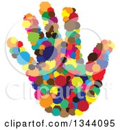Poster, Art Print Of Hand Made Of Colorful Splatters