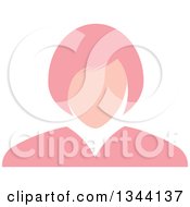 Clipart Of A Pink Business Woman Avatar Royalty Free Vector Illustration