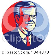 Clipart Of A Retro Stencil Style Portrait Of Jeb Bush Royalty Free Vector Illustration