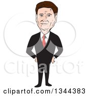 Cartoon Caricature Of Rand Paul Standing With Hands On His Hips