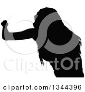 Poster, Art Print Of Black Silhouetted Party Woman Dancing 6