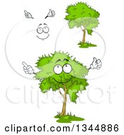 Poster, Art Print Of Cartoon Face Hands And Trees 6