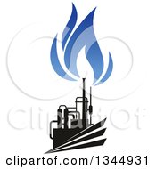 Poster, Art Print Of Black And Blue Natural Gas And Flame Design 23