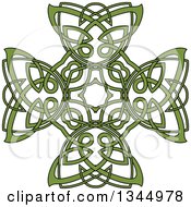 Poster, Art Print Of Green Celtic Knot Cross Design