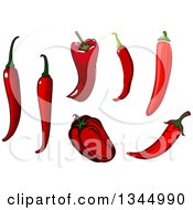 Poster, Art Print Of Cartoon Red Peppers