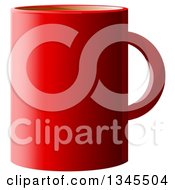 Poster, Art Print Of Red Coffee Cup Over White