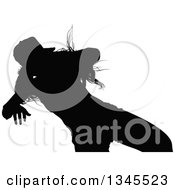 Black Silhouetted Party Woman Dancing 10