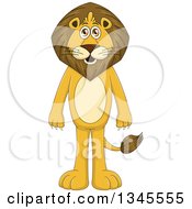 Poster, Art Print Of Cartoon Standing Male Lion