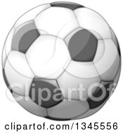 Poster, Art Print Of Shiny Grayscale Soccer Ball