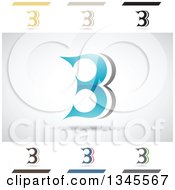 Poster, Art Print Of Abstract Letter B Design Elements