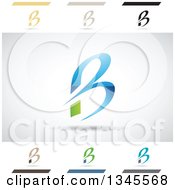 Clipart Of Abstract Letter B Design Elements Royalty Free Vector Illustration