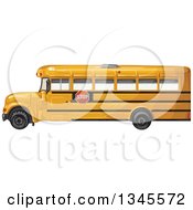 Poster, Art Print Of Profiled Yellow School Bus